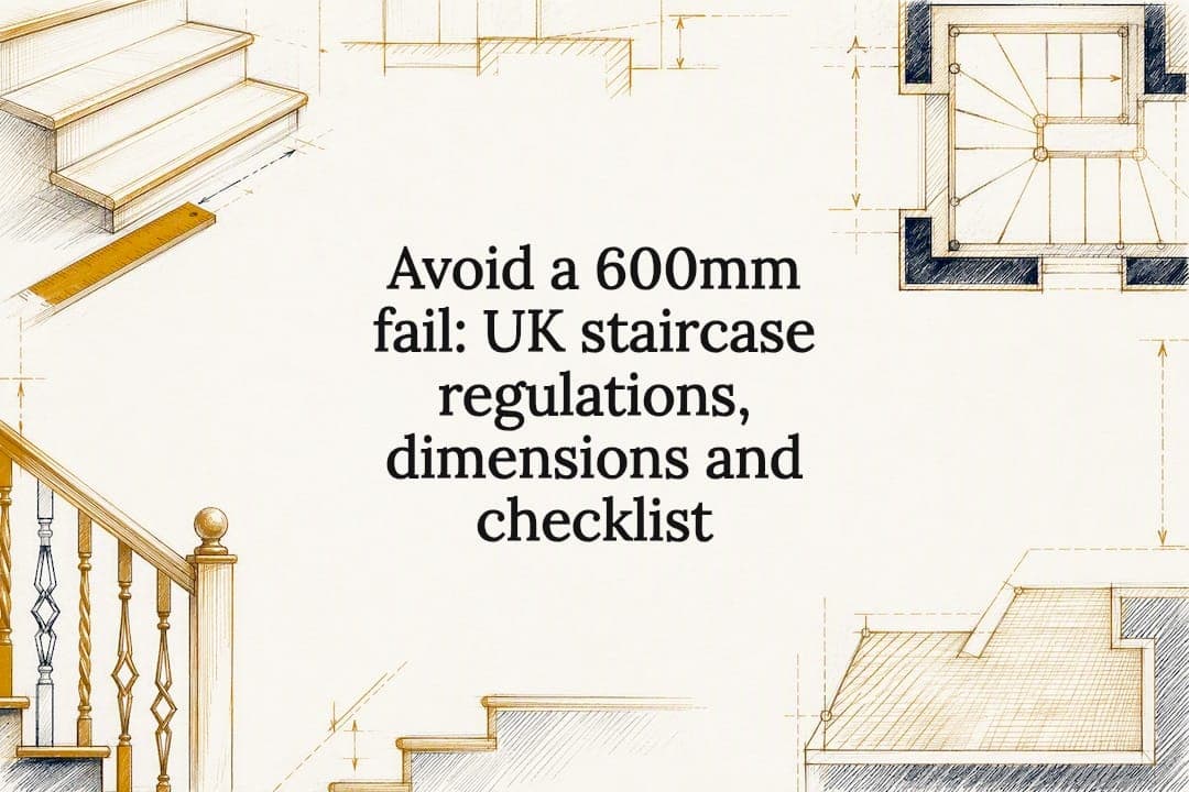 Avoid a 600mm fail: UK staircase regulations, dimensions and checklist