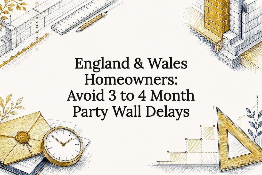 England & Wales Homeowners: Avoid 3 to 4 Month Party Wall Delays