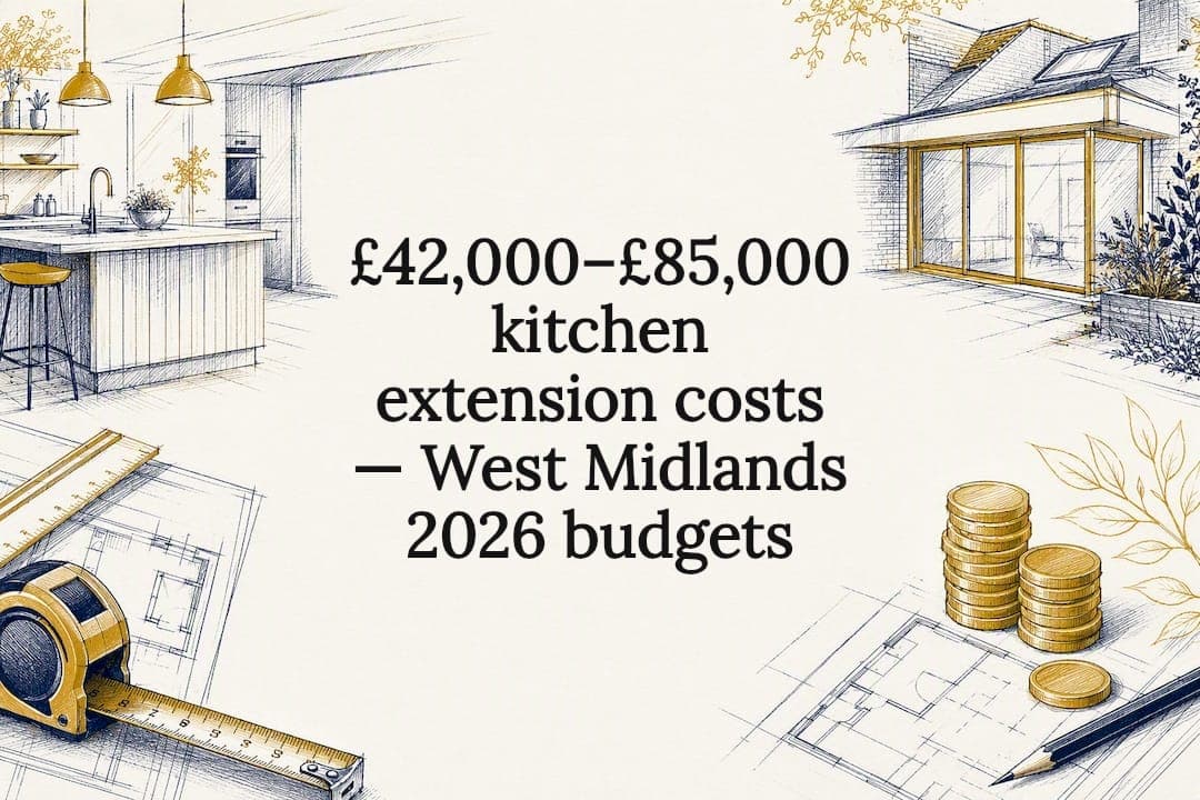 £42,000–£85,000 kitchen extension costs — West Midlands 2026 budgets
