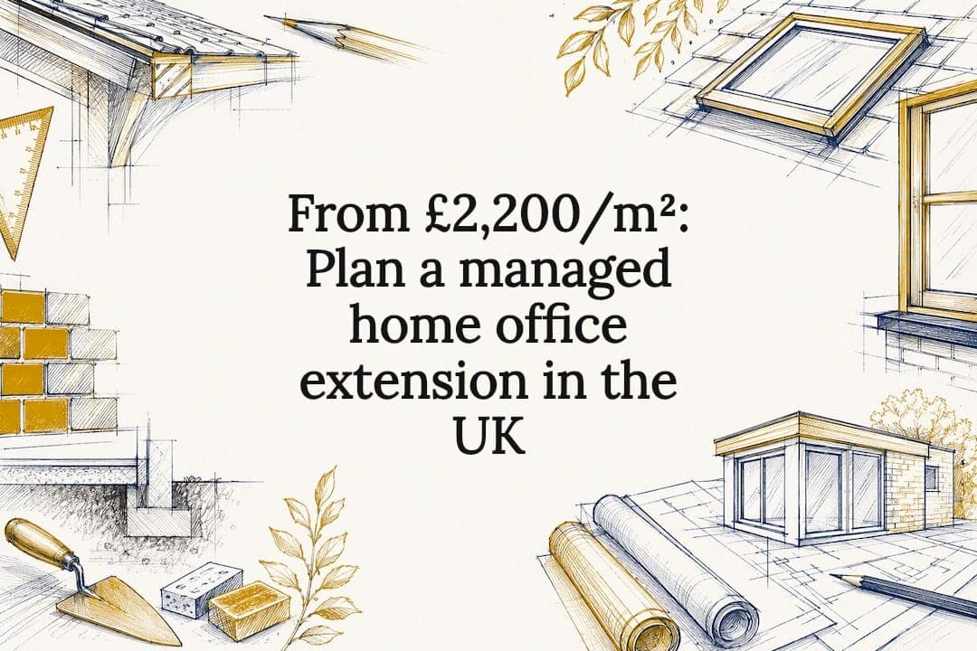 From £2,200/m²: Plan a managed home office extension in the UK