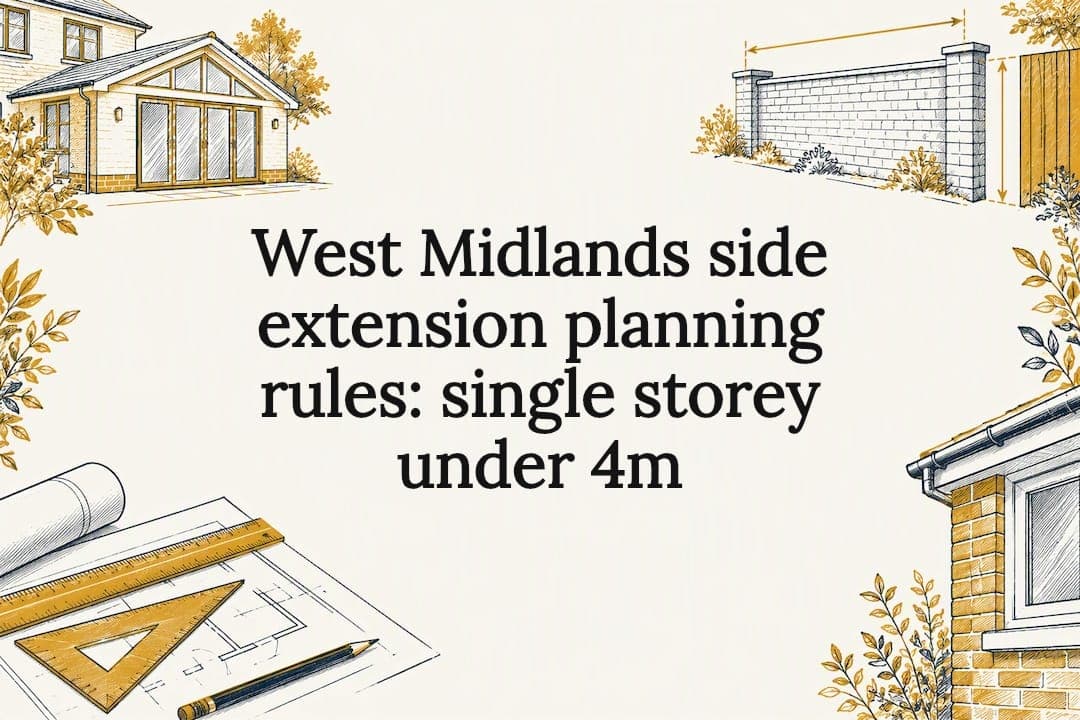 West Midlands side extension planning rules: single storey under 4m