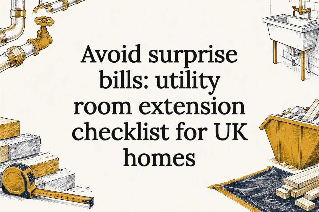 Avoid surprise bills: utility room extension checklist for UK homes