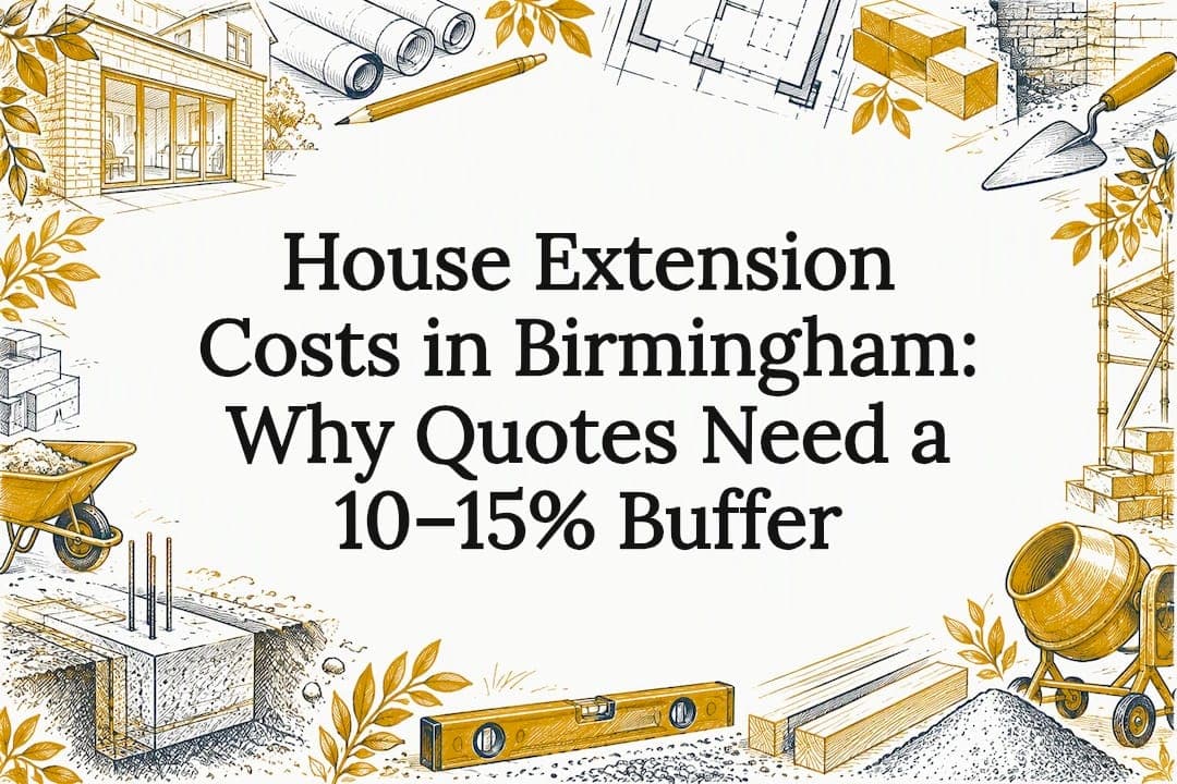 House Extension Costs in Birmingham: Why Quotes Need a 10–15% Buffer