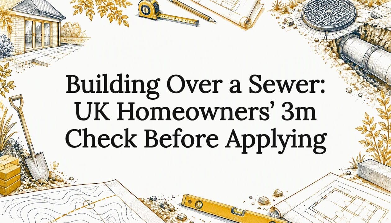 Building Over a Sewer: UK Homeowners’ 3m Check Before Applying